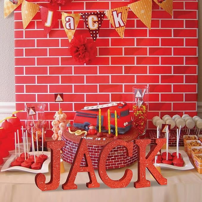 TONIFUL 8 Inch Red Glitter Letter K Table Centerpiece A-Z Red Birthday Party Decorations,Red Alphabet K for Birthday,Chrismas,Graduation,Bridal Shower,Wedding,Anniversary Party Supplies