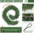 Garland, 6 Ft Green Faux Pine with 154 Sprigs and End Hooks