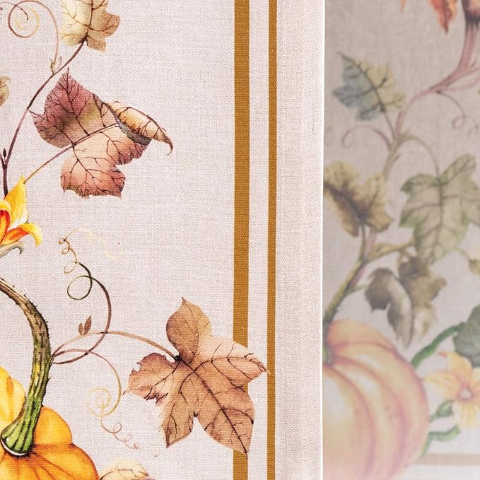 Maison d' Hermine Table Runner 100% Cotton Single Layer Table Runners 108 inches Long for Thanksgiving Christmas Decorations Home Kitchen Dining Party Wedding (Potiron, 14.5" x 108")