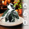 Urban Villa Cloth Napkins Tropical Print 100% Cotton Absorbent Dinner