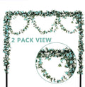 41FT and White Flower Garland Artificial Rose Arch Vines, 5Pcs – Blue