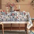 Patdrea Designer Tablecloth for Rectangle Table – Blue, Vintage Linen