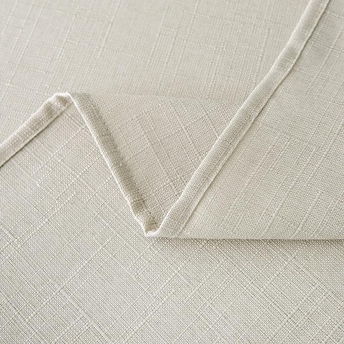 NLMUVW Square Linen Tablecloth 54 Inch Linen Textured Table Cloth Water Resistant Farmhouse Decorative Table Cover for Dining Kitchen Card Cafe, 54 x 54 Inch