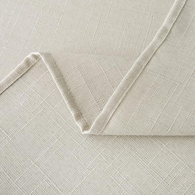 NLMUVW Iovry Linen Tablecloth for Rectangle, Rustic Textured Table Cloth Water Resistant Farmhouse Table Cover for Kitchen Dining Café, 54 x 70 Inch