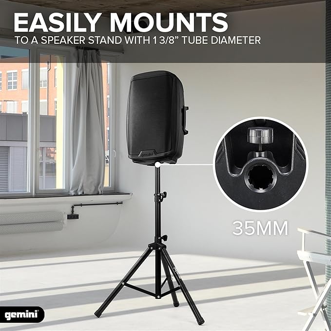 Gemini 15” 2000W Bluetooth PA Speaker with TWS Link, USB/SD/FM, XLR/RCA/AUX Inputs, Dual Mic & Guitar Inputs, EQ Control, Pro Sound System for DJs, Gigs, Events & Mobile Setups (AS-2115BT)