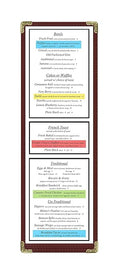Goodsmart Restaurant Menu Covers, 25 Pack Burgundy 1-Page/2-View