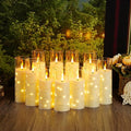 Flameless Candles with Embedded Star String, Battery Operated LED