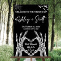 Gothic Halloween Wedding Welcome Sign