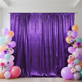 SquarePie Sequin Backdrop Curtain Not See Through Thick Glitter Background for Party 8FT x 10FT Purple