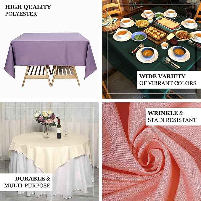 Efavormart 70" Square Linens Dusty Blue Wholesale Linens Polyester Square Linen Tablecloth for Wedding Banquet Party Restaurant
