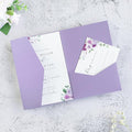 20 PCS Lilac Tri-fold Laser Cut Wedding Invitation Pockets for 5x7 Wedding Cards Bridal Shower Engagement Quinceanera Invitation