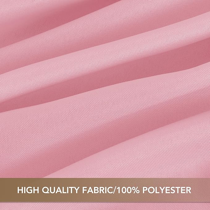sancua Square Tablecloths 54x54 Inch - Pink Fabric Table Cloth for Square or Round Tables, Washable Polyester Table Cover for Dinner, Holiday Party, Decorative Display Tables