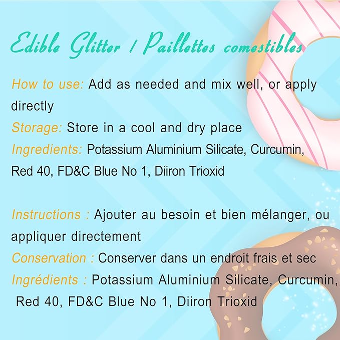 Edible Glitter Paint - 2 fl.oz Food Grade Metallic Glitter Cake Paint for Cake Decorating, Baking, Cupcakes - Shimmer Art Decorative Liquid Edible Paint Food Coloring for Fondant, Donuts (Rose Gold)