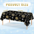 Christmas Snowflake Party Tablecloths Decorations, 3Pcs, Plastic Black