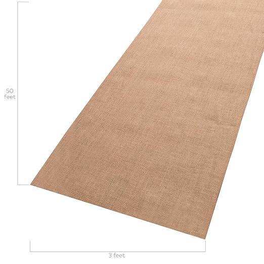 Aisle Runner 3 ft x 50 ft Burlap Weave for Outdoor Weddings