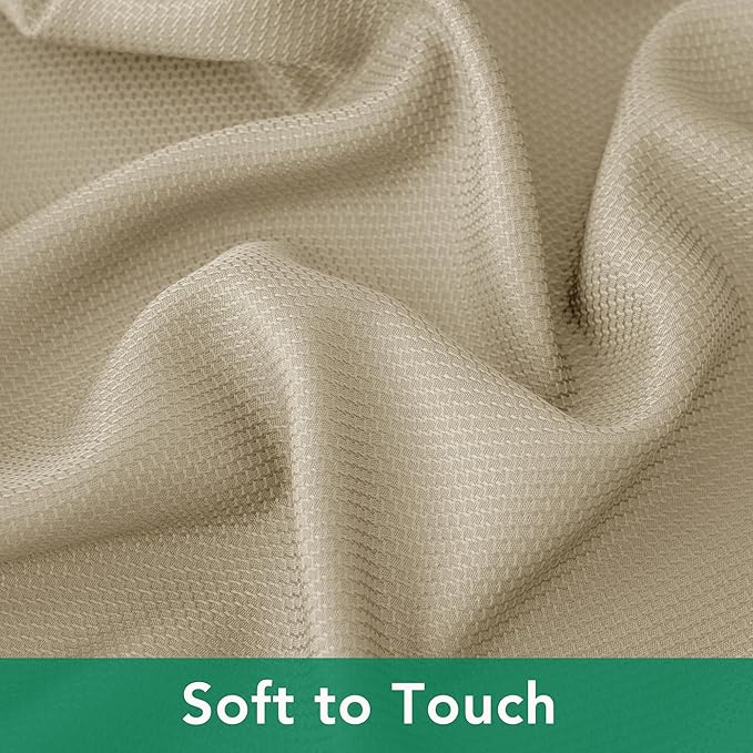 Biscaynebay Textured Fabric Tablecloths 70x120 Inches Rectangular, Natural Water Resistant Tablecloths for Dining, Kitchen, Wedding, Parties etc. Machine Washable