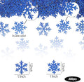 200PC Snowflake Confetti Christmas Confetti Snowflakes Table – Dark Blue