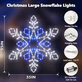 Christmas 35'' Snowflake Lights Decoration, Outdoor Waterproof