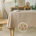 NLMUVW Linen Tablecloth Rectangle 108 Inch Burlap Textured Table Cloth Water Resistant Farmhouse Rustic Table Cover for Kitchen Dining Coffee, 54 x 108 Inch