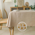 NLMUVW Linen Tablecloth for Rectangle Tables 96 Inch Burlap Textured Table Cloth Water Resistant Farmhouse Table Cover for Kitchen Dining Coffee, 54 x 96 Inch