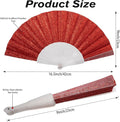 Handheld Fan, 24 Pack, Ideal for Wedding, Folding Hand Glitter