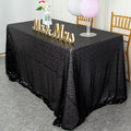 72x72 Inch Sequin Tablecloths, 2 Pack – Black, Elegant Square Glitter