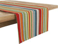 Ruvanti 100% Cotton Table Runner 60 Inches Long, Non-Slip, Stain Resistant, Washable & Reusable Table Runners Perfect for Wedding, Parties, Christmas, Holiday, in-Door use - Multi Stripe