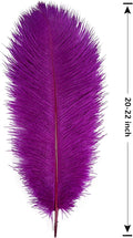 Ostrich Feathers Large Natural Bulk 20-22Inch 50cm-55cm, 12pcs – Purple