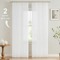 Pinch Pleated Semi Sheer Curtains Textured Light Filtering – White