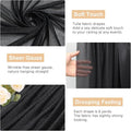 Wedding Arch Draping 2 Panels Sheer Fabric Backdrop, 28.7" X 20FT – Black