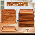 Wooden Plates Square Acacia Wood Charcuterie Board Wedding, 12 Pcs