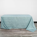 Rectangular Crinkle Taffeta Tablecloth, 90 X 132 inch, Dusty Blue