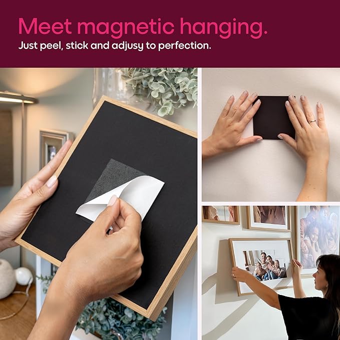 Mixtiles Official - Custom Photo Tiles - Personalized Printed Photos - Magnetic Wall Frames - Adhesive Sticker, No Nails - Various Sizes and Frames - 8x8-tiles-Tile - Oak Frame