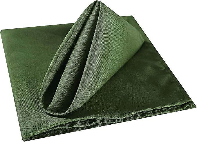Cloth Napkins 20x20 inch Washable Polyester Dinner Napkins Soft Table Napkins for Wedding Party Dining Banquet(Willow,25PCS)