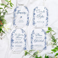 Flower Acrylic Wedding Signs for Ceremony and Reception Guest, 4 Pcs