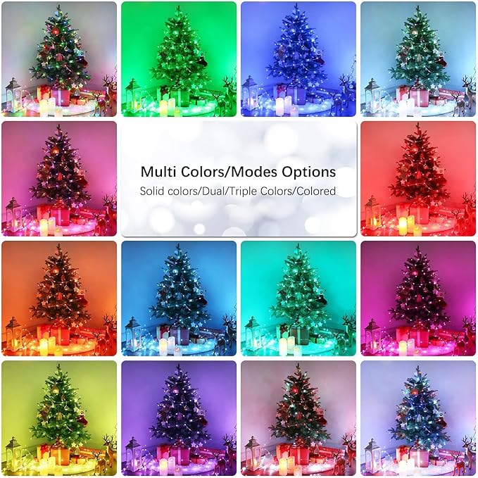 Indoor String Lights, 66 Ft 200 LED Color Changing with Timer