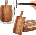 Plain Cutting Board Set with Handles Laser Engraving Wooden, 18 Pcs
