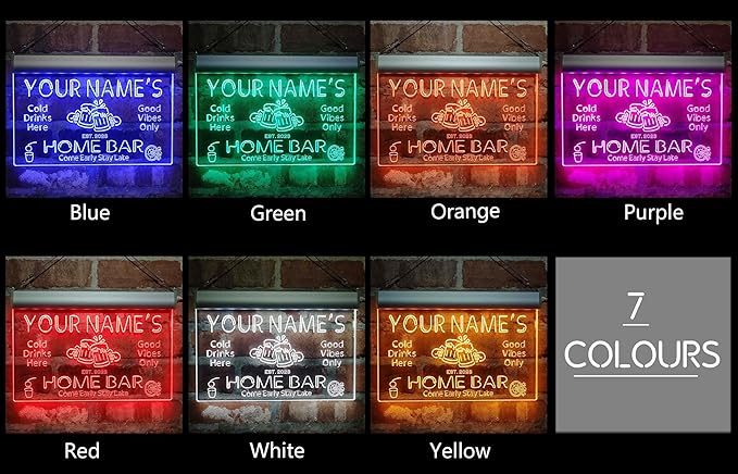 ADVPRO Personalized Your Name Custom Home Bar Beer Established Year Single Color LED Neon Sign 12 x 8.5 Inches st4s32-p11-tm-b
