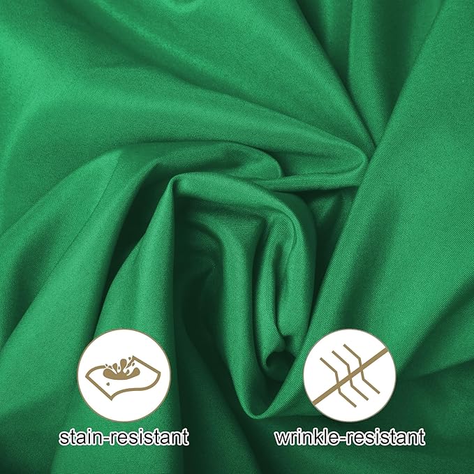 Ascoza 2pack 90 Inch Emerald Round Tablecloth in Washable Polyester Fabric for Wedding/Banquet/Restaurant/Parties