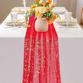 Gold Table Runner, 10FT – Red