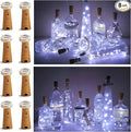 8 Pack 20 LED Wine Bottle Cork Lights, Fairy Mini String Lights Copper Wire, Battery Operated Starry Lights for DIY, Christmas, Halloween, Wedding, Party, Indoor&Outdoor (8 Pack, Cool White)