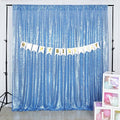 Sequin Backdrop – Blue, 10FT X 10FT Sequin Photography Backdrop Curtain