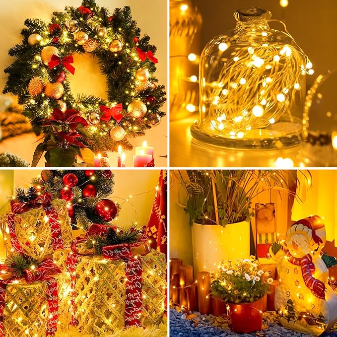 12 Pack Fairy Lights Battery Operated - 7ft 20 Led Twinkle Lights 3 Modes, Bulk Mini String Lights Waterproof for Mason Jars Vases DIY Party Wedding -Warm White & Cold White