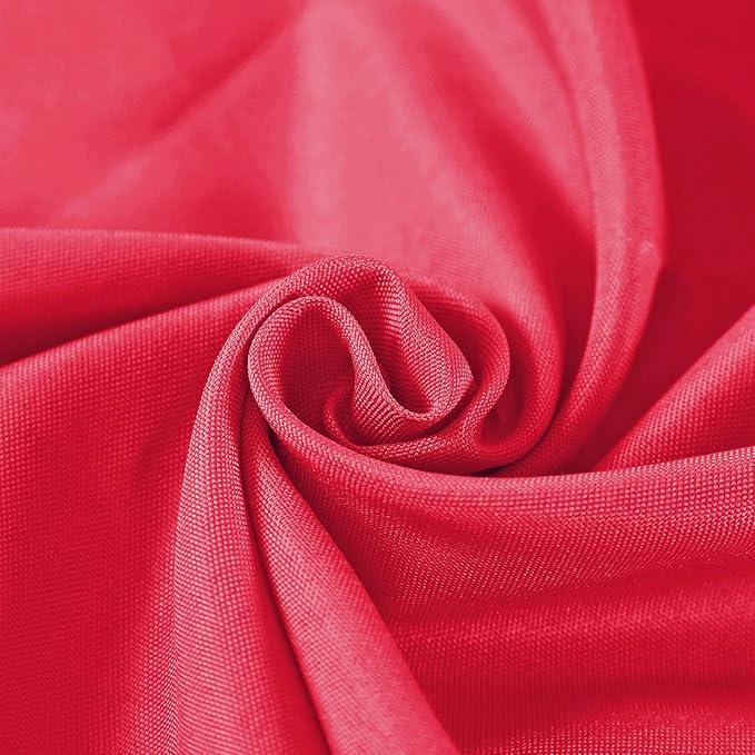 Rectangle Tablecloth 60x120 inch Washable Polyester Fabric Table Cloth for Wedding Party Dining Banquet Decoration（60x120, Red）