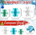 Wooden Snowflake Table Decor 3D Snowflake Tabletop Signs, 12 Pcs
