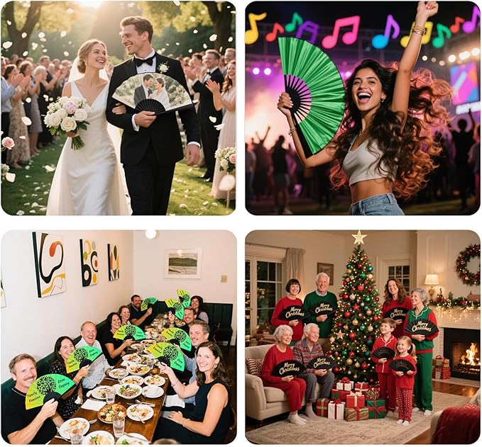 Custom Fans with Your Photo/Text - 13 Inch Personalized Folding Hand Fan for Line Dancing, Weddings, Parties | Decorative Gift for Women, Church Events & Dance Performances (180, 10 Inch)