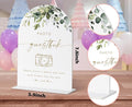 Photo Guestbook Sign, Greenery Gold Bridal Shower Decorations