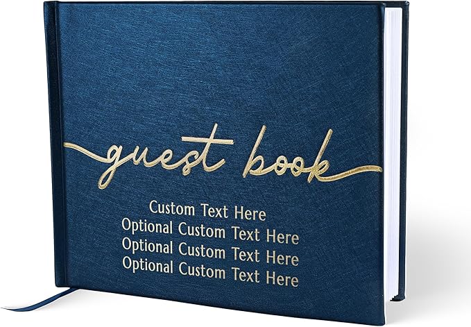 Guestbook for Parties with 110 Lined Pages and Vegan Leather Cover