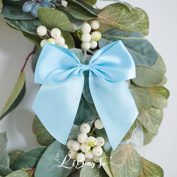 Gift Wrap Bows, 24 Pack 5-Inch Satin Ribbon Bows with Twist Ties