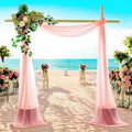MDS Halloween Chiffon Draping Fabric - 1 Panel, 30" Wide x 100ft Long - Sheer Spooky Arbor & Canopy Drapery for Haunted House Backdrops, Party Ceilings, DIY Costumes & Themed Events - Peach